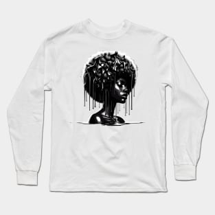 Afrocentric Woman Dripping With Melanin Long Sleeve T-Shirt